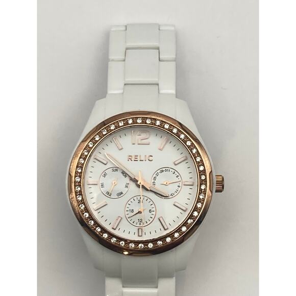 Relic Fossil ZR15626 Womens Chronograph Watch 38mm - New Battery - Date WR 50m - Picture 3 of 10